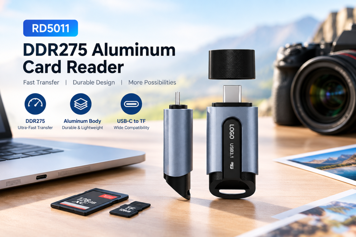 Aluminum TF card reader